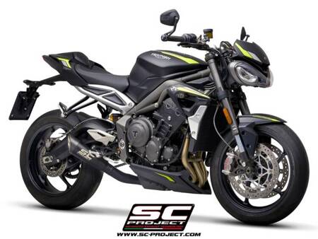 SC-Project tłumik końcowy S1 Matt Black tytan Triumph STREET TRIPLE 765 S - R - RS (2020 – 2022)