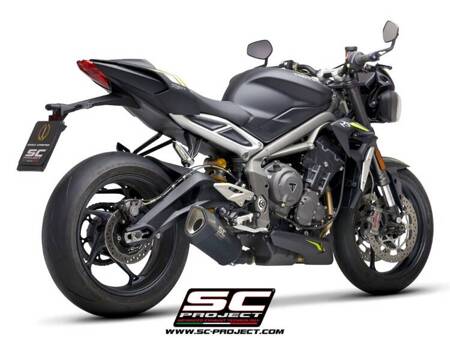 SC-Project tłumik końcowy SC1-R Matt Black tytan Triumph STREET TRIPLE 765 S - R - RS (2020 – 2022)