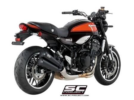 SC-Project tłumik końcowy Twin Conic 70s Matt Black stalowy Kawasaki Z900 RS (2018 - 2020) – Cafe