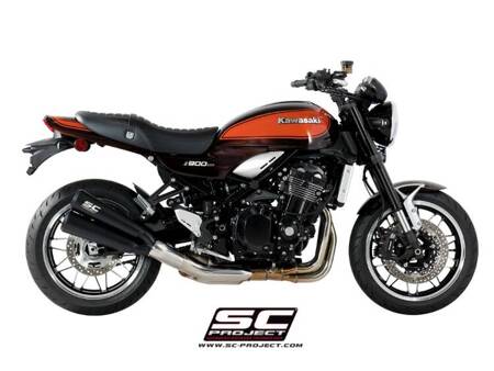 SC-Project tłumik końcowy Twin Conic 70s Matt Black stalowy Kawasaki Z900 RS (2018 - 2020) – Cafe