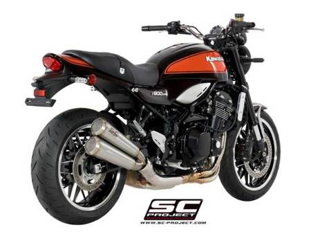 SC-Project tłumik końcowy Twin Conic 70s stalowy Kawasaki Z900 RS (2018 - 2020) – Cafe