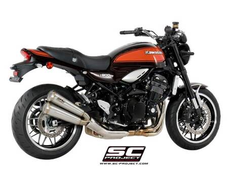 SC-Project tłumik końcowy Twin Conic 70s stalowy Kawasaki Z900 RS (2018 - 2020) – Cafe