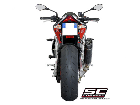 SC-Project tłumik końcowy  końcowy  Oval Carbon Aprilia Tuono V4 2015-2016