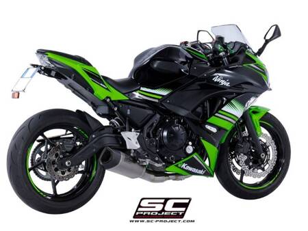 SC-Project układ wydechowy SC1-R GT Matt Black tytan Kawasaki NINJA 650 (2017 – 2019)