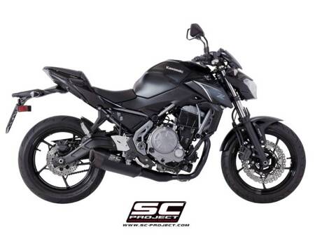 SC-Project układ wydechowy SC1-R GT Matt Black tytan Kawasaki Z650 2017 – 2019