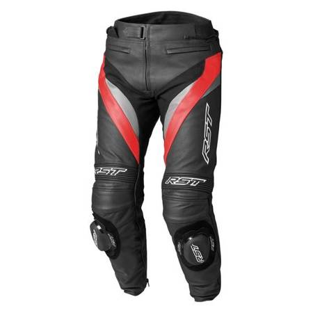 SPODNIE SKÓRZANE RST TRACTECH EVO 4 CE BLACK/GREY/FLO RED