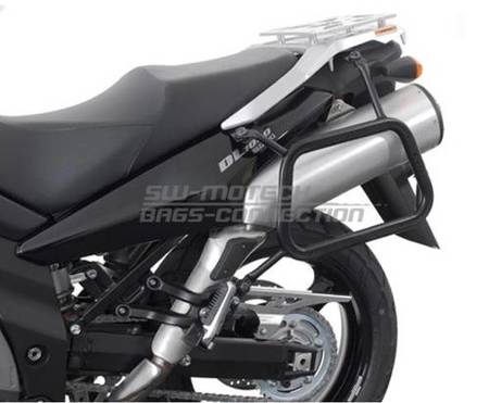 STELAŻ EVO NA KUFRY BOCZNE SW-MOTECH SUZUKI DL 1000 V-STROM/KAWASAKI KLV1000, BLACK