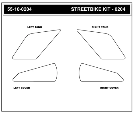 STOMPGRIP na zbiornik paliwa KAWASAKI ZX-4RR 2023-2024 Czarne