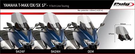 SZYBA V-TECH DO YAMAHA T-MAX 530 / 560 (TOURING)