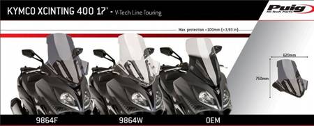 SZYBA V-TECH KYMCO G-DINK 300I/XCTING 400I TOURING