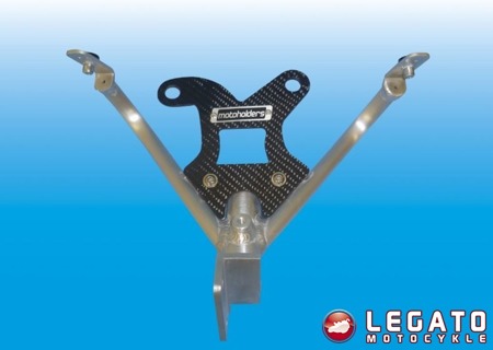 Stelaż przedni sportowy z carbonowym uchwytem Motoholders Suzuki GSX R 600/750/ 11-16 srebrny