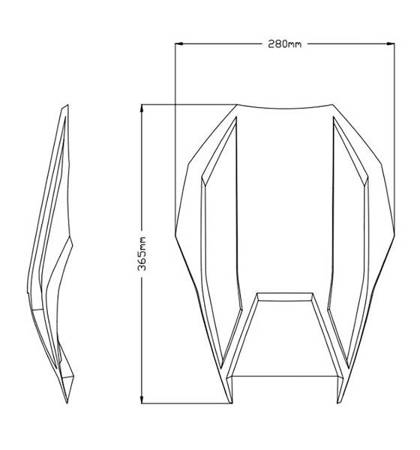 Szyba sportowa PUIG do Aprilia Tuareg 660 22 Lekko przyciemniany (H) 21225H