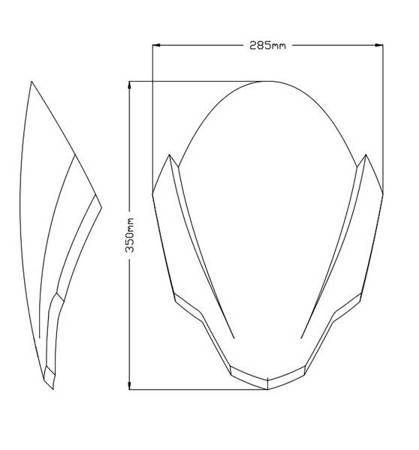 Szyba sportowa PUIG do Aprilia Tuono 660 21-22 Mocno przyciemniany (F) 20794F