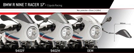 Szyba sportowa PUIG do BMW R Nine T Racer 17-20 