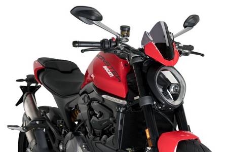 Szyba sportowa PUIG do Ducati Monster 937 21-22 (do org. owiewki) Mocno przyciemniany (F) 20688F