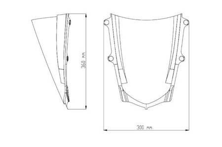 Szyba sportowa PUIG do Yamaha YZF R1 15-19 Lekko przyciemniany (H) 7648H