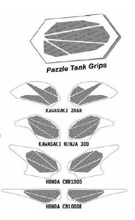 Tank Pad/Tank Grips KEITI Pazzle Clear