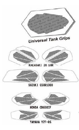 Tank Pad/Tank Grips KEITI Universal Black