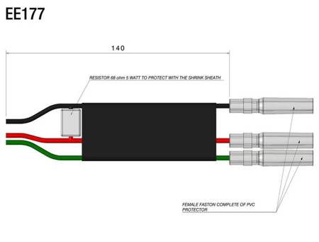 Wiring kit for rear Rizoma turn signals