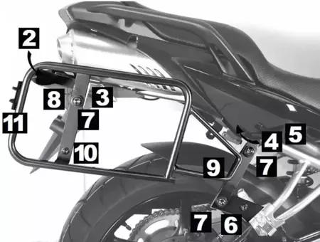 Yamaha FZ 6/Fazer (2007-2009) side case carrier Lock it