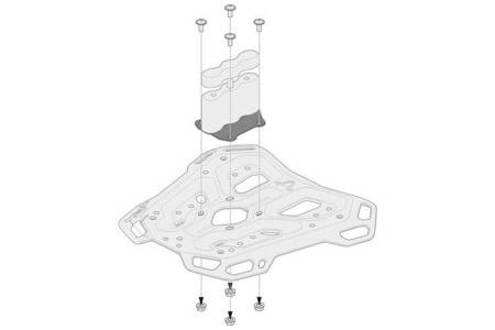 ZESTAW ADAPTERÓW DO ADVENTURE-RACK DO KUFRÓW ROTOPAX SW-MOTECH BLACK