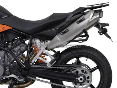 ZESTAW KUFRÓW BOCZNYCH TRAX ADV I STELAŻY SW-MOTECH KTM 990 SM/SM-T/SM-R/950 SM, BLACK 37/37L