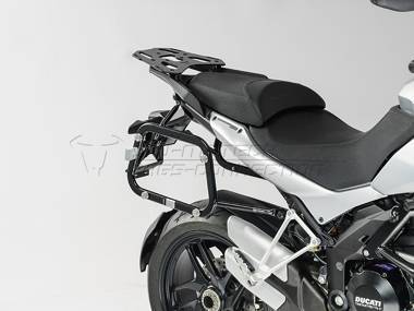 ZESTAW KUFRÓW BOCZNYCH TRAX ADV I STELAŻY SW-MOTECH MULTISTRADA 1200/S (10-14), SILVER 37/37L