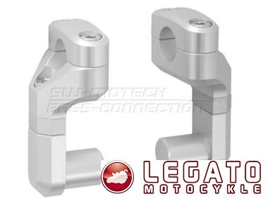 ZESTAW PODWYŻSZAJĄCY KIEROWNICĘ (ADAPTER Z 22 NA 286) SW-MOTECH SILVER